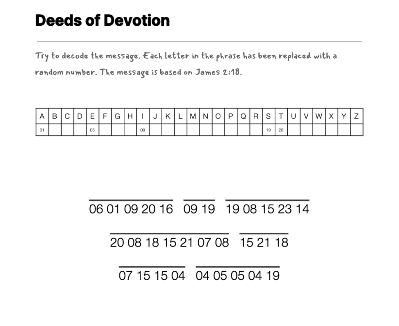 Things that Go Together cryptogram